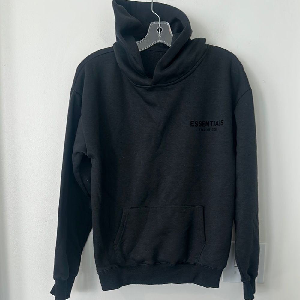 Essentials Fear Of God Black Hooded Sweatshirt S